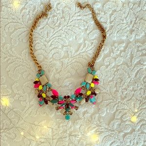 J. Crew. Multicolored Gemstone Necklace